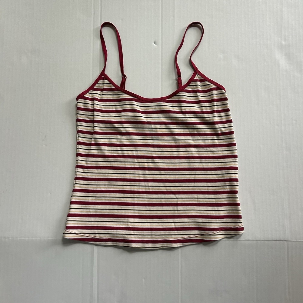 2000s Striped Cotton Tank Top Playground Prep Indie 90s Y2K - Picture 3 of 6